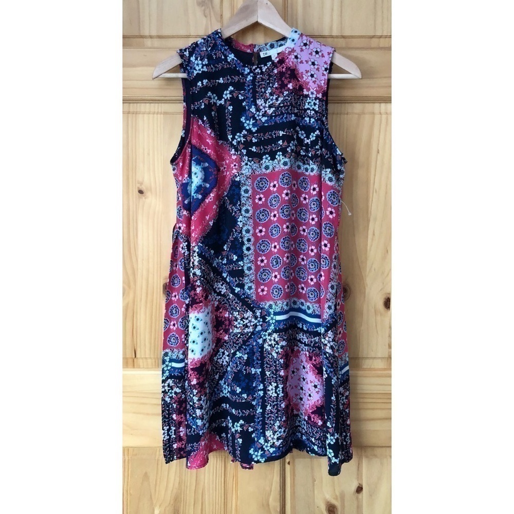 DR2 Daniel Rainn patchwork print sleeveless dress size S